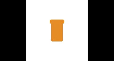 T-kaart djois formaat 2 48mm oranje 100st
