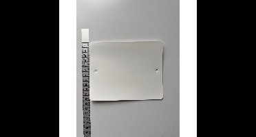 PVC labels 120x150 mm 2 gaten wit