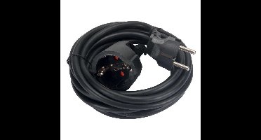 Perel verlengkabel 3 meter, zwart, voor Nederland