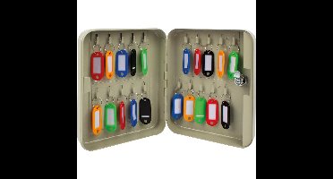 Q-CONNECT sleutelkast voor 20 sleutelhangers grijs