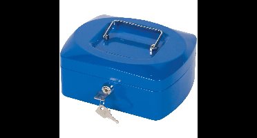 Q-CONNECT geldkoffer, 205 x 160 x 85 mm, blauw