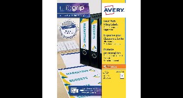Avery Zweckform L4761-25 ordnerrugetiketten ft 19,2 x 6,1 cm (b x h), 100 etiketten, wit
