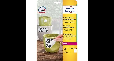 Avery afneembare weerbestendige etiketten Ft 99,1 x 139 mm (b x h), wit, doos van 80 etiketten