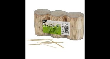 Papstar tandenstoker, 3 kokers van 500 stuks