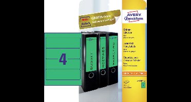 Rugetiket Avery breed 61x192mm zelfklevend groen