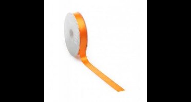 Satijnlint PREMIUM Double face 16mm x 25 meter oranje