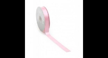 Satijnlint PREMIUM Double face 16mm x 25 meter zachtroze