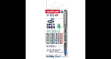 Uni-ball Eye Fine roller, schrijfbreedte 0,5 mm, etui van 5 stuks