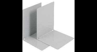 V-Part Boekensteun metaal, set van 2 stuks, grijs