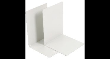 V-Part Boekensteun metaal, set van 2 stuks, lichtgrijs