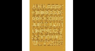 Etiket herma 4183 12mm letters a-z goudfolie 50st