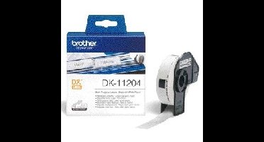 Brother DK-11204 labelprinter-tape Zwart op wit | 3 stuks