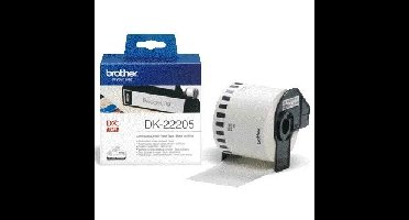 Brother DK-22205 labelprinter-tape Zwart op wit | 3 stuks