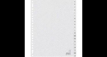 Tabblad kangaro 23r g420azm 20dlg alfabet grijs pp | 25 stuks