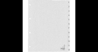 Tabblad kangaro 4r g412c 1 12 genummerd grijs pp | 25 stuks