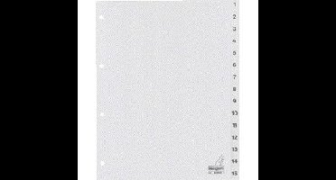 Tabblad kangaro 4r g415c 1 15 genummerd grijs pp | 20 stuks