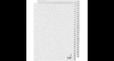 Tabblad kangaro 4r g452c 1 52 genummerd grijs pp | 10 stuks