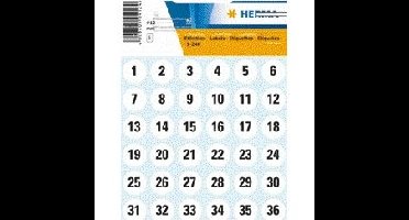Etiket herma 4124 12mm getallen 1-240 240st | 10 stuks