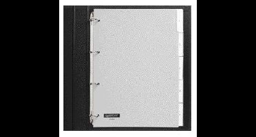 Tabblad quantore 4rings pp 5delig+venster grijs | 25 stuks