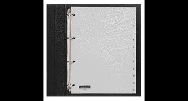 Tabblad quantore 4rings pp 1-12 grijs | 10 stuks