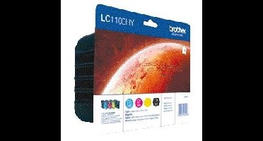 Inktcartridge brother lc-1100hyvalbp zw +3kleuren | 4 stuks