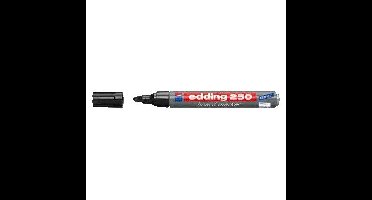 Whiteboardmarker edding 250 rond 1.5-3mm zwart | 10 stuks