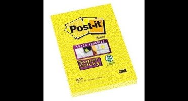 Memoblok post-it 660 super sticky 102x152 geel | 6 stuks