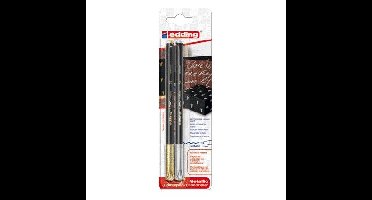 Fineliner edding 1200 f zilver en goud