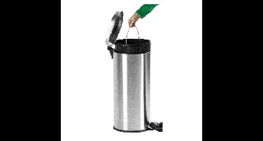 Pedaalemmer v-part 30 liter mat rvs