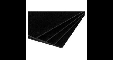 Foamboard 50x70cm 2-zijdig 5mm zwart | 10 stuks