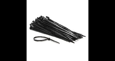 Kabelbinders iezzy nylon 2.5x100mm d 20.5mm zwart