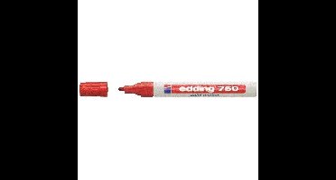 Paintmarker edding 750 oliebasis 2-4mm rood | 10 stuks