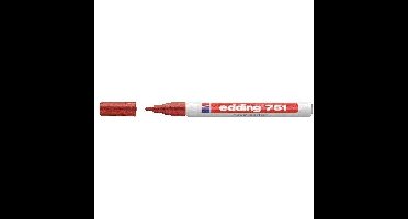 Paintmarker edding 751 oliebasis 1-2mm pastel rood | 10 stuks