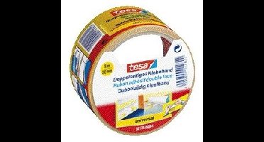 Tapijttape tesa uni 5mx50mm dubbelzijdig wit