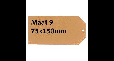 Label karton nr 9 200gr 75x150mm chamois 1000st