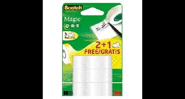 Plakband scotch magic 19mmx15m 2+1 onzichtbaar