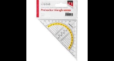 Geodriehoek Quantore 140mm transparant | 20 stuks