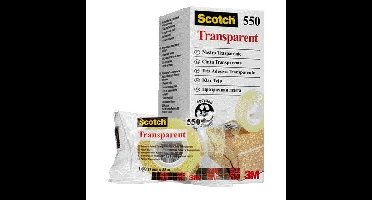 Plakband scotch 550 19mmx33m transparant | 8 stuks