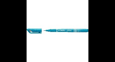 STABILO SENSOR, Fineliner, Fijn 0.3 mm, Met Meeverende Schrijfpunt, doos 10 stuks, turquoise