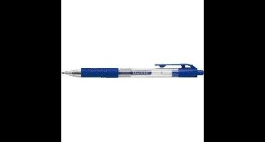 Gelschrijver Quantore grip drukknop 0.7mm blauw