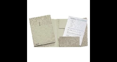 Dossiermap esselte a4 3klep manilla 275gr grijs | 50 stuks