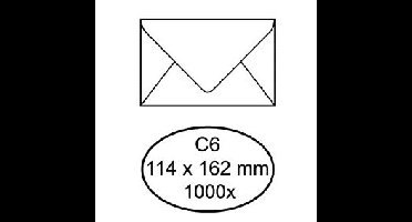 Envelop iezzy bank c6 114x162 70gr wit