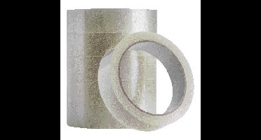 Plakband Quantore 25mmx66m transparant | 6 stuks