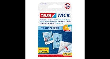 Kleefpads tesa tack dubbelzijdig transparant 200st