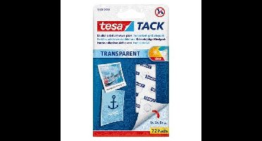 Kleefpads tesa tack dubbelzijdig transparant 72st