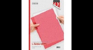 Insteekmap L-model Quantore A4 PP 0.12mm rood 25 stuks