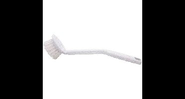 Afwasborstel cleaninq basis plastic ronde kop wit