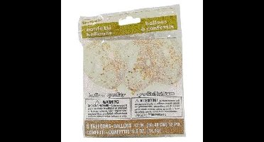 Ballon transparant met goud confetti 6 stuks 30cm