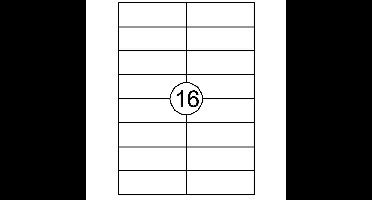 Etiket quantore 105x37mm 1600st | 10 stuks