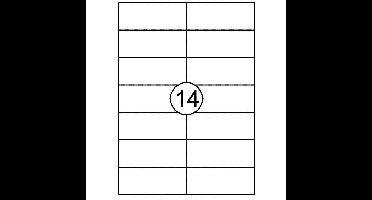 Etiket quantore 105x42.4mm 1400st | 10 stuks